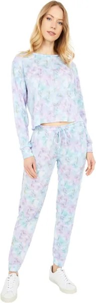 Брюки YMI Two-Piece Pullover & Pants Fleece Set, цвет Retro Tie-Dye