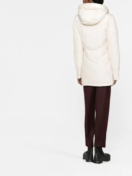 Woolrich пуховик с капюшоном, белый