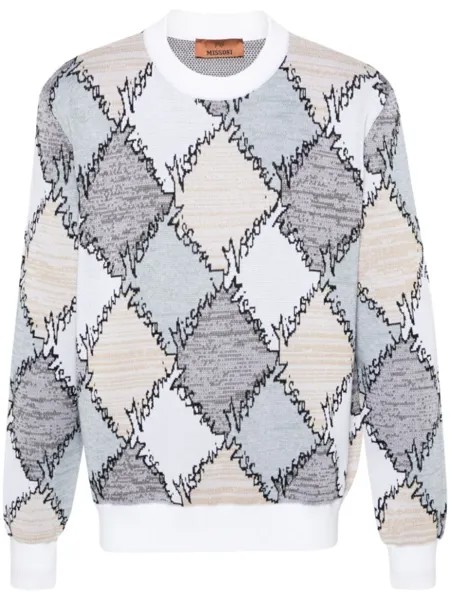 Missoni джемпер с жаккардовым узором, белый