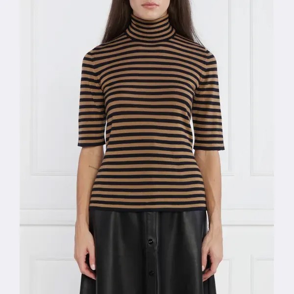 Шерстяная водолазка стандартного кроя Max Mara, коричневый