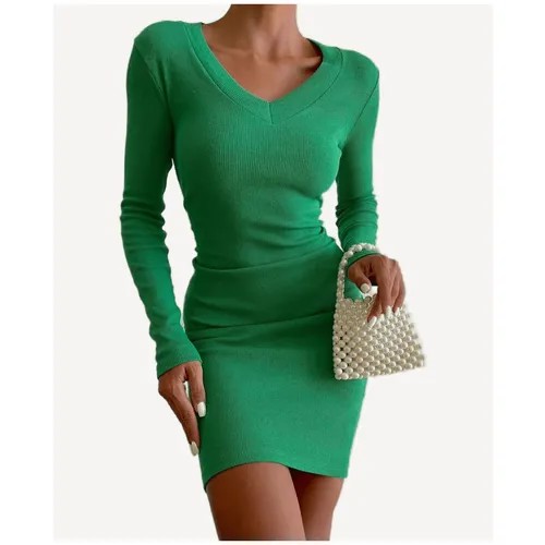 Платье размер L (46), зеленый