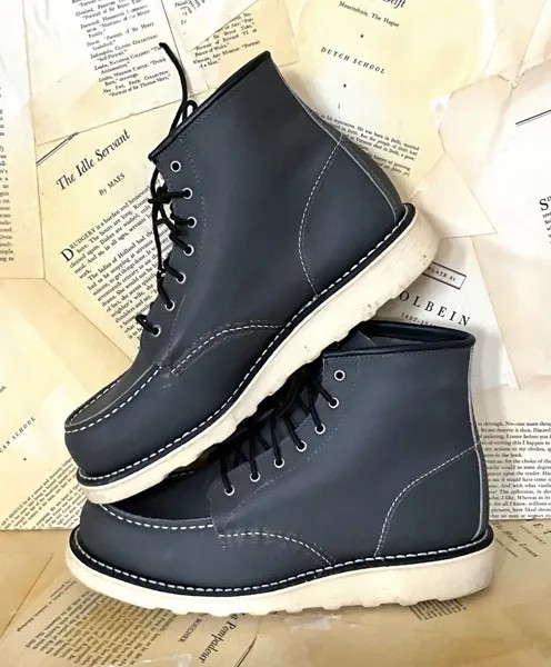 Классические моц-сапоги Free People Red Wing, 6 дюймов, кожа цвета камня, черно-серая кожа, 40/9, НОВИНКА