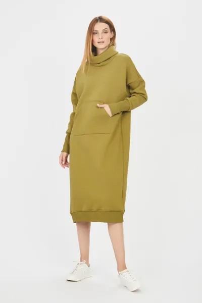 Платье-толстовка женское Baon B451541 зеленое S
