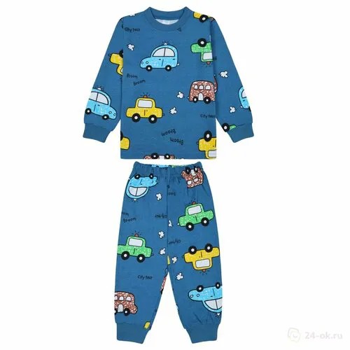 Пижама  BONITO KIDS, размер 92, голубой, бирюзовый