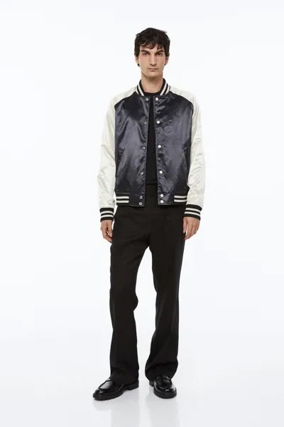 Бомбер мужской H&M 1121659001 белый 3XL (доставка из-за рубежа)