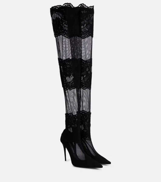 Сапоги выше колена Dolce&Gabbana, черный