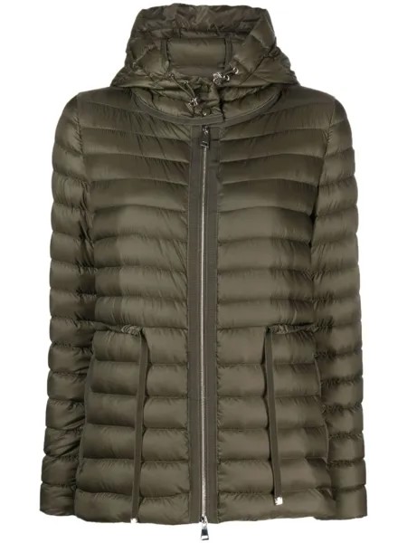 Moncler стеганая куртка Raie с капюшоном, зеленый