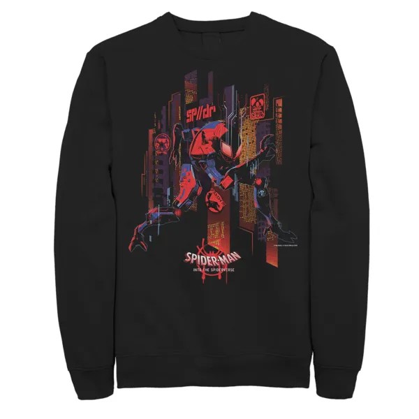 Мужской флисовый пуловер с рисунком Marvel Spiderverse Future Spider-Man