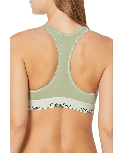 Бралетт Calvin Klein Naturals Modern Cotton Mineral Dye Unlined Bralette, цвет Eco Green