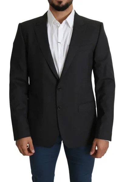 DOLCE - GABBANA Блейзер Серое шерстяное однобортное пальто IT52 / US42 /XL Рекомендуемая розничная цена 1600 долларов США