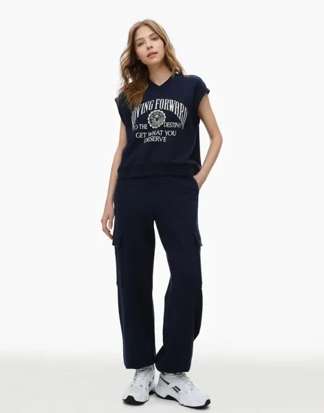 Спортивные брюки женские Gloria Jeans GAC020474 синие XS/164