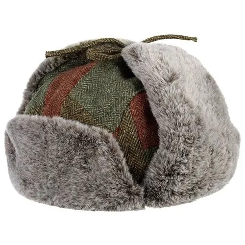 Шапка ушанка STETSON 9290501 BOMBER CAP PATCHWORK WOOL, размер 57