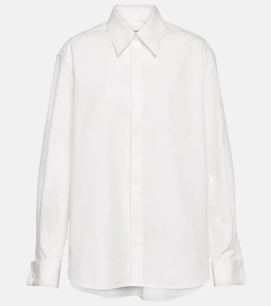 Рубашка из хлопкового поплина Saint Laurent, белый