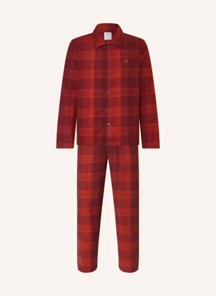 Фланелевая пижама Calvin Klein, красный