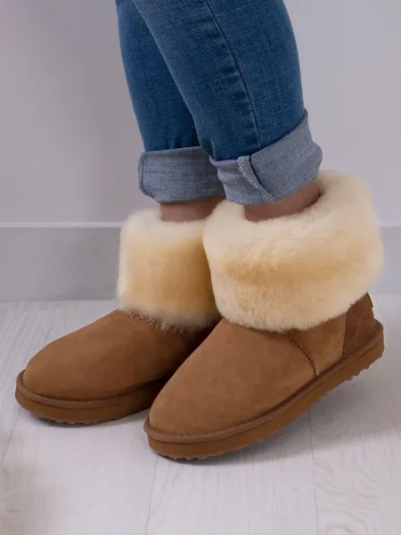 Сапоги Just Sheepskin Cornwall из овчины, Каштановый