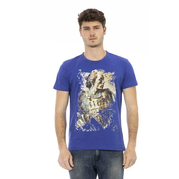Хлопковая мужская футболка Trussardi Action, синий