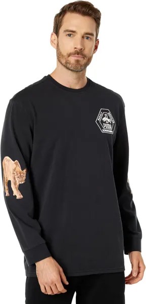 Футболка PUMA Rhuigi Long Sleeve Tee, цвет Puma Black