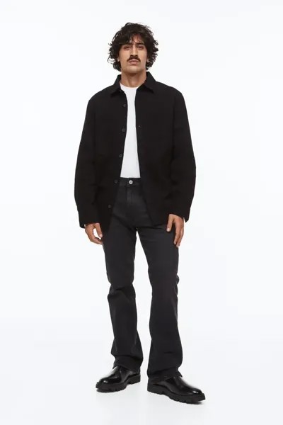 Расклешенные джинсы узкого кроя H&M, черный
