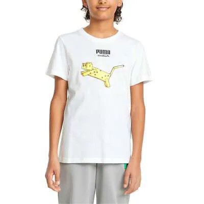 Футболка Puma Mine X с круглым вырезом и короткими рукавами для мальчиков, размер XS, повседневная