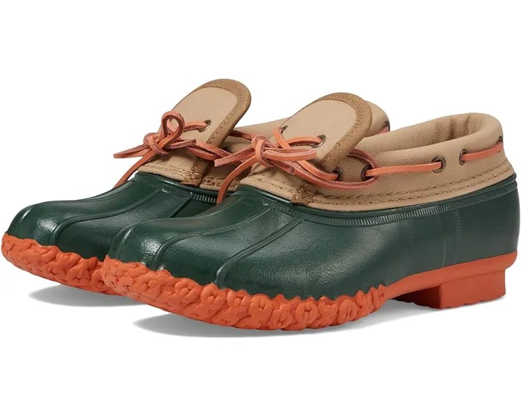 Ботинки L.L.Bean Rubber Moc Canvas, цвет Tan/Forest Shade/Sail Orange