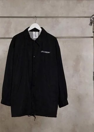 Черная спортивная куртка с фирменным логотипом COLLUSION Unisex-Черный