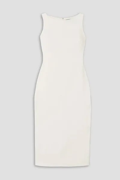 Платье миди из шелкового крепа BRANDON MAXWELL, слоновая кость