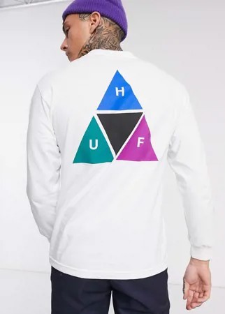Белый лонгслив HUF