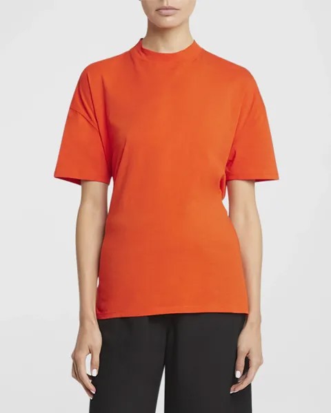 Футболка Mira со сборками и короткими рукавами Proenza Schouler White Label, цвет Poppy