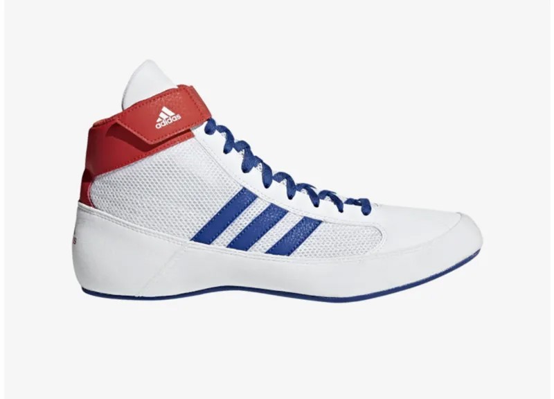Adidas HVC 2 BD7129 — мужские белые/красные/королевские борцовские боксерские туфли для ММА