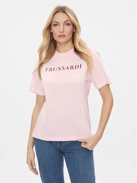 Футболка стандартного кроя Trussardi, розовый
