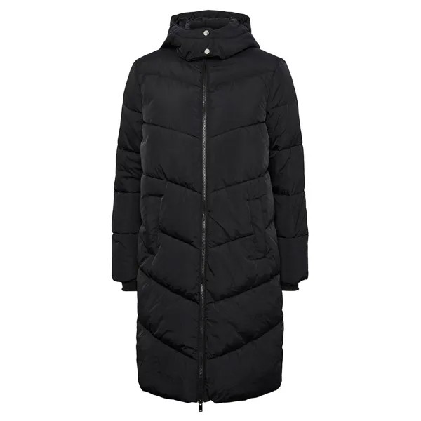 Куртка Pieces Jamilla Long Puffer, черный