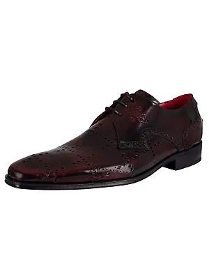 Мужские туфли-броги Jeffery West из полированной кожи, красные