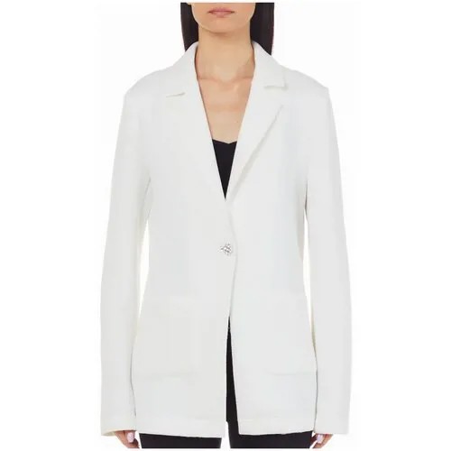 Пиджак LIU JO, средней длины, силуэт полуприлегающий, размер XS, белый