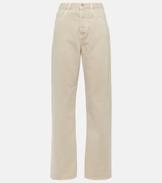 Прямые джинсы с высокой посадкой Toteme, серый