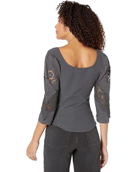 Топ Free People Brunch Date Top, цвет Metal Stilleto