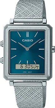 Японские наручные  мужские часы Casio MTP-B205M-3E. Коллекция Ana-Digi