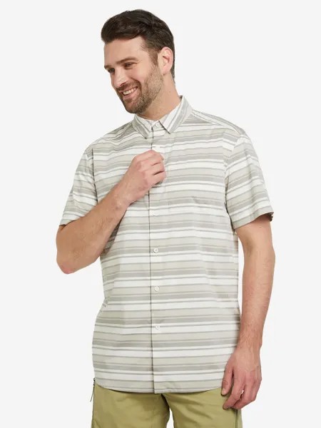 Рубашка с коротким рукавом мужская Arc'teryx Brohm Striped, Бежевый