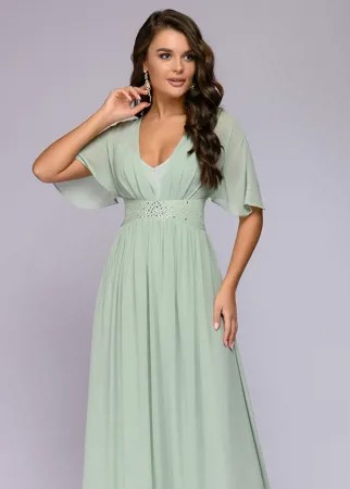 Вечернее платье женское 1001dress 0122001-30115TR зеленое 50