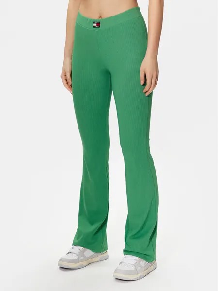 Тканевые брюки стандартного кроя Tommy Jeans, зеленый