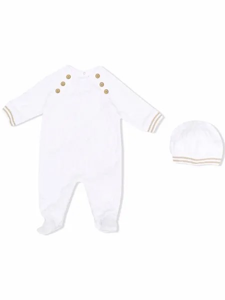 Balmain Kids пижама с вышитым логотипом