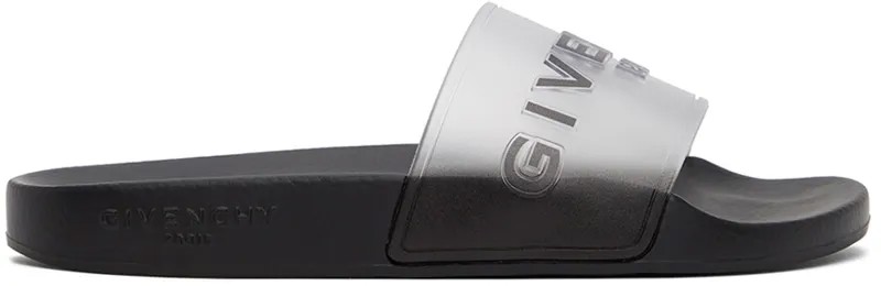 Черные шлепанцы с логотипом Givenchy