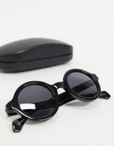 Круглые солнцезащитные очки Hugo Boss 109/7S-Черный цвет