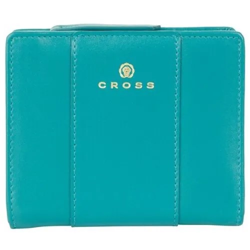 Кошелёк Cross Kelly Wall Turquish, кожа наппа, гладкая, цвет тёмно-бирюзовый, 11,2 x 9,4 x 2 см