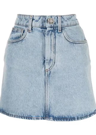 Alessandra Rich джинсовая юбка мини прямого кроя