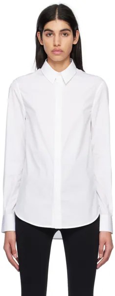 Белая рубашка с расклешенным воротником WARDROBE.NYC