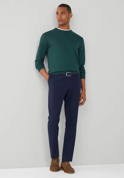 Вязаный свитер CREW Hackett London, цвет bottle green