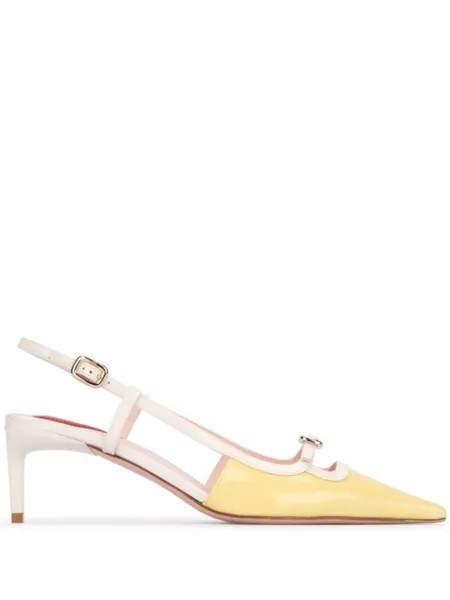 Roger Vivier 55-мм туфли-лодочки с ремешком на пятке, желтый