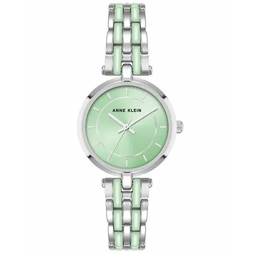 Наручные часы ANNE KLEIN Metals 3919SGSV, серебряный, зеленый