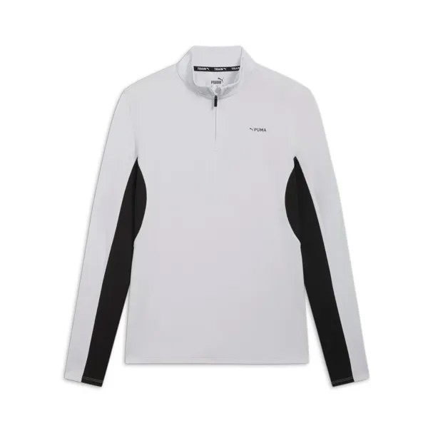 Мужской пуловер с молнией на четверть PUMA FIT Polyspan, цвет Silver Mist