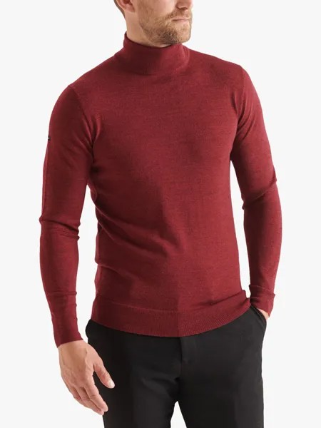 Джемпер с высоким воротником Superdry Studios Merino, темно-бордовый